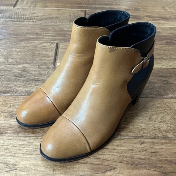 Wolverine 1000 Mile x Samantha Pleet Artist Heel Boots Tan & Black Leather 8.5 - Picture 10 of 14